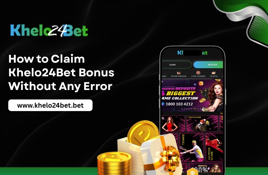 User navigating the Khelo24Bet platform to claim bonus rewards through a step-by-step process without errors for smooth activation.